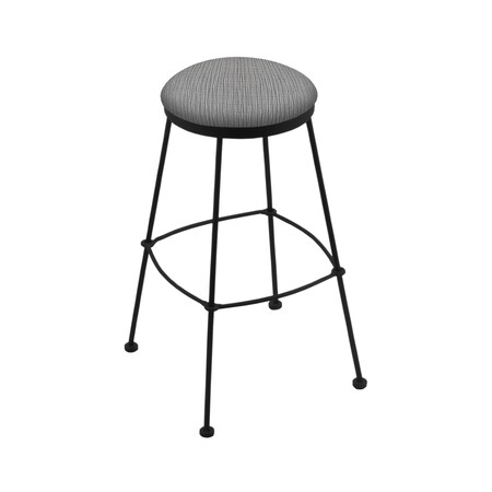 Holland Bar Stool Co 25" Stationary Counter Stool, Black Wrinkle, Graph Seat 303025BW020